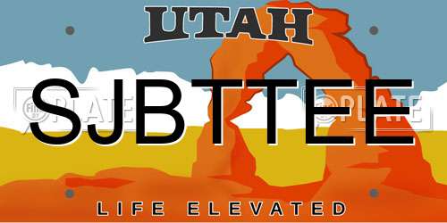 SJBTTEE Utah License Plate
