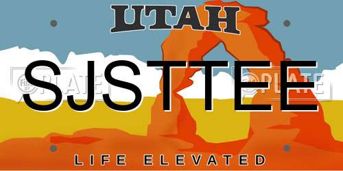 SJSTTEE Utah License Plate