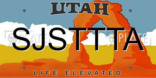 SJSTTTA Utah License Plate
