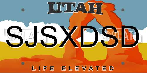 SJSXDSD Utah License Plate