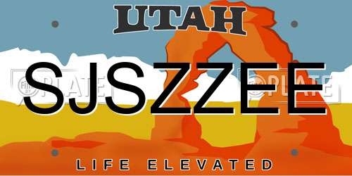 SJSZZEE Utah License Plate