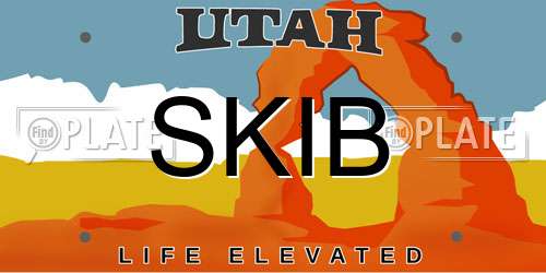 SKIB Utah License Plate