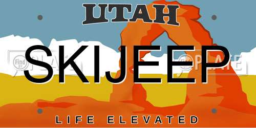 SKIJEEP Utah License Plate