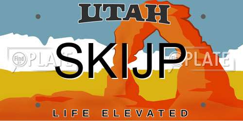 SKIJP Utah License Plate