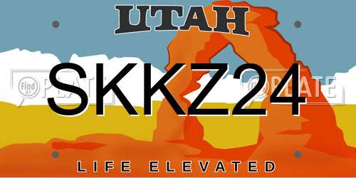 SKKZ24 Utah License Plate