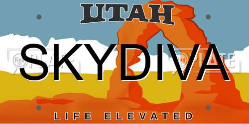 SKYDIVA Utah License Plate