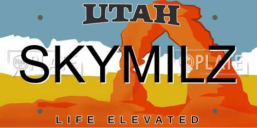 SKYMILZ Utah License Plate