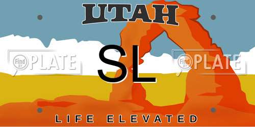 SL Utah License Plate