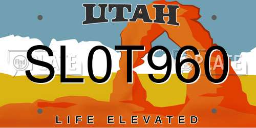 SL0T960 Utah License Plate
