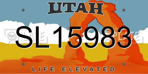 SL15983 Utah License Plate