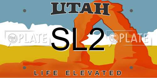 SL2 Utah License Plate