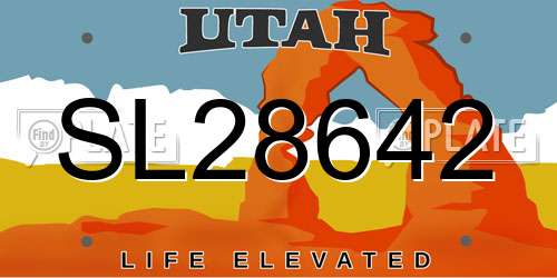 SL28642 Utah License Plate