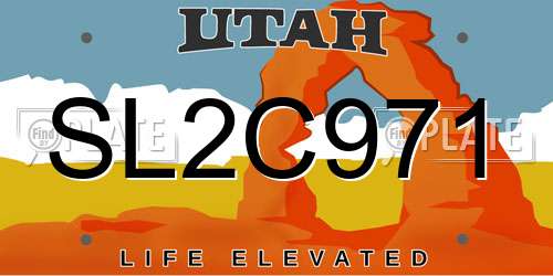 SL2C971 Utah License Plate
