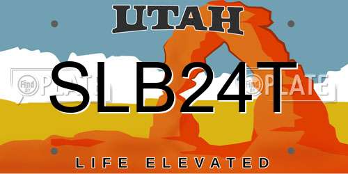 SLB24T Utah License Plate