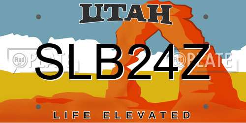 SLB24Z Utah License Plate