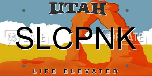 SLCPNK Utah License Plate
