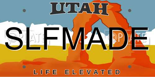 SLFMADE Utah License Plate