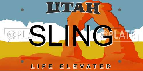 SLING Utah License Plate