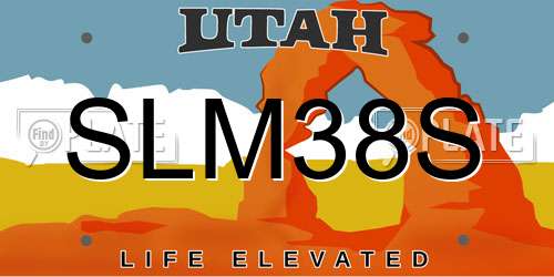 SLM38S Utah License Plate