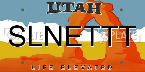 SLNETTT Utah License Plate