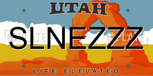 SLNEZZZ Utah License Plate