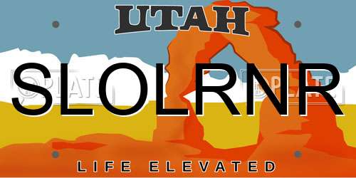 SLOLRNR Utah License Plate
