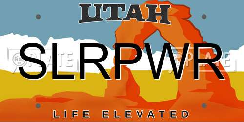 SLRPWR Utah License Plate