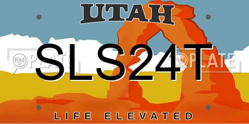 SLS24T Utah License Plate