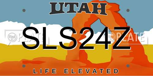 SLS24Z Utah License Plate