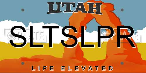 SLTSLPR Utah License Plate