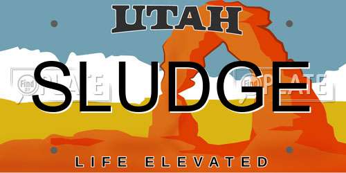 SLUDGE Utah License Plate