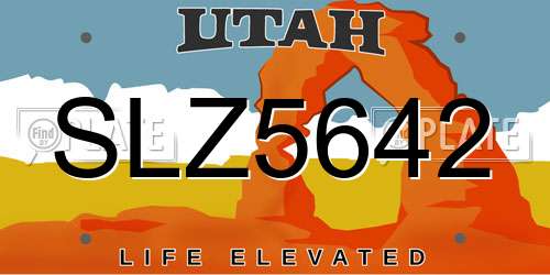 SLZ5642 Utah License Plate