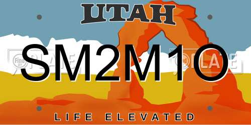 SM2M1O Utah License Plate