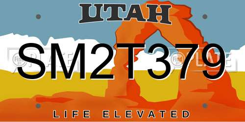 SM2T379 Utah License Plate