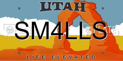 SM4LLS Utah License Plate
