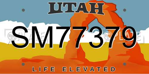 SM77379 Utah License Plate