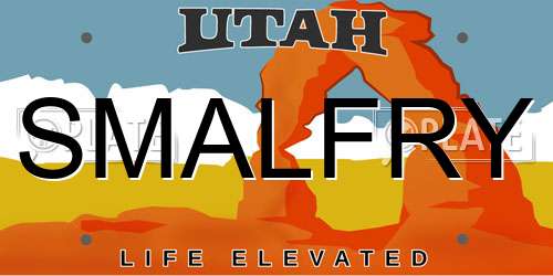SMALFRY Utah License Plate
