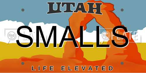 SMALLS Utah License Plate