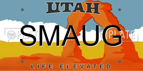 SMAUG Utah License Plate