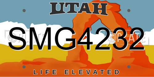 SMG4232 Utah License Plate