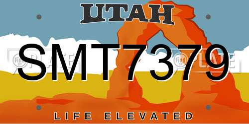 SMT7379 Utah License Plate
