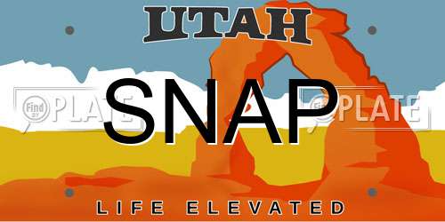 SNAP Utah License Plate
