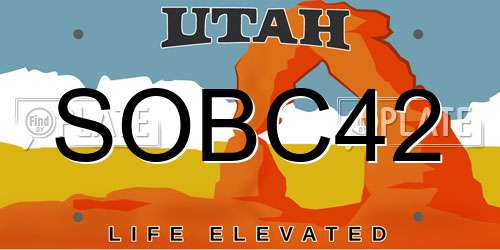 SOBC42 Utah License Plate