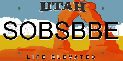 SOBSBBE Utah License Plate