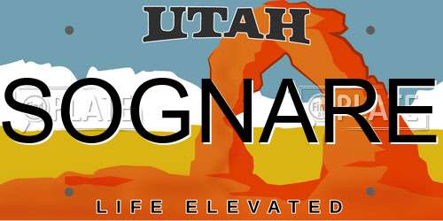 SOGNARE Utah License Plate
