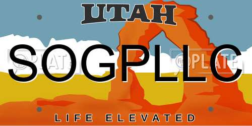 SOGPLLC Utah License Plate