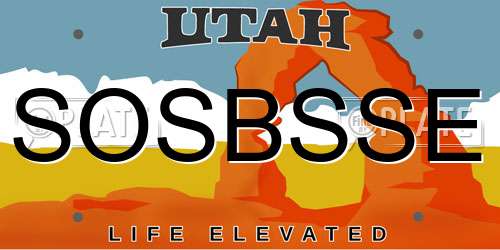 SOSBSSE Utah License Plate