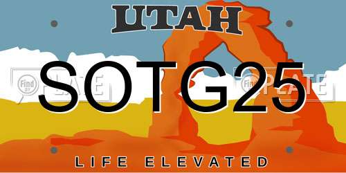 SOTG25 Utah License Plate