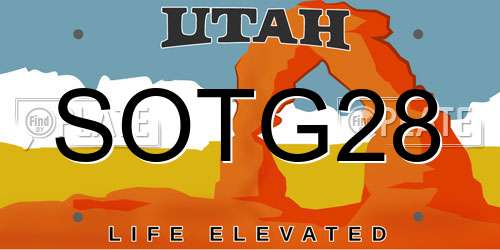 SOTG28 Utah License Plate