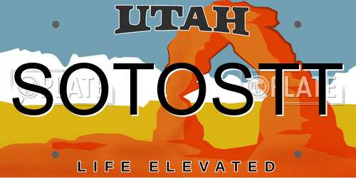 SOTOSTT Utah License Plate